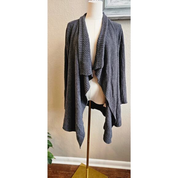 Velvet 100% Cashmere Open Front Waterfall Draping‎ Sweater Women Small Medium - Picture 1 of 4